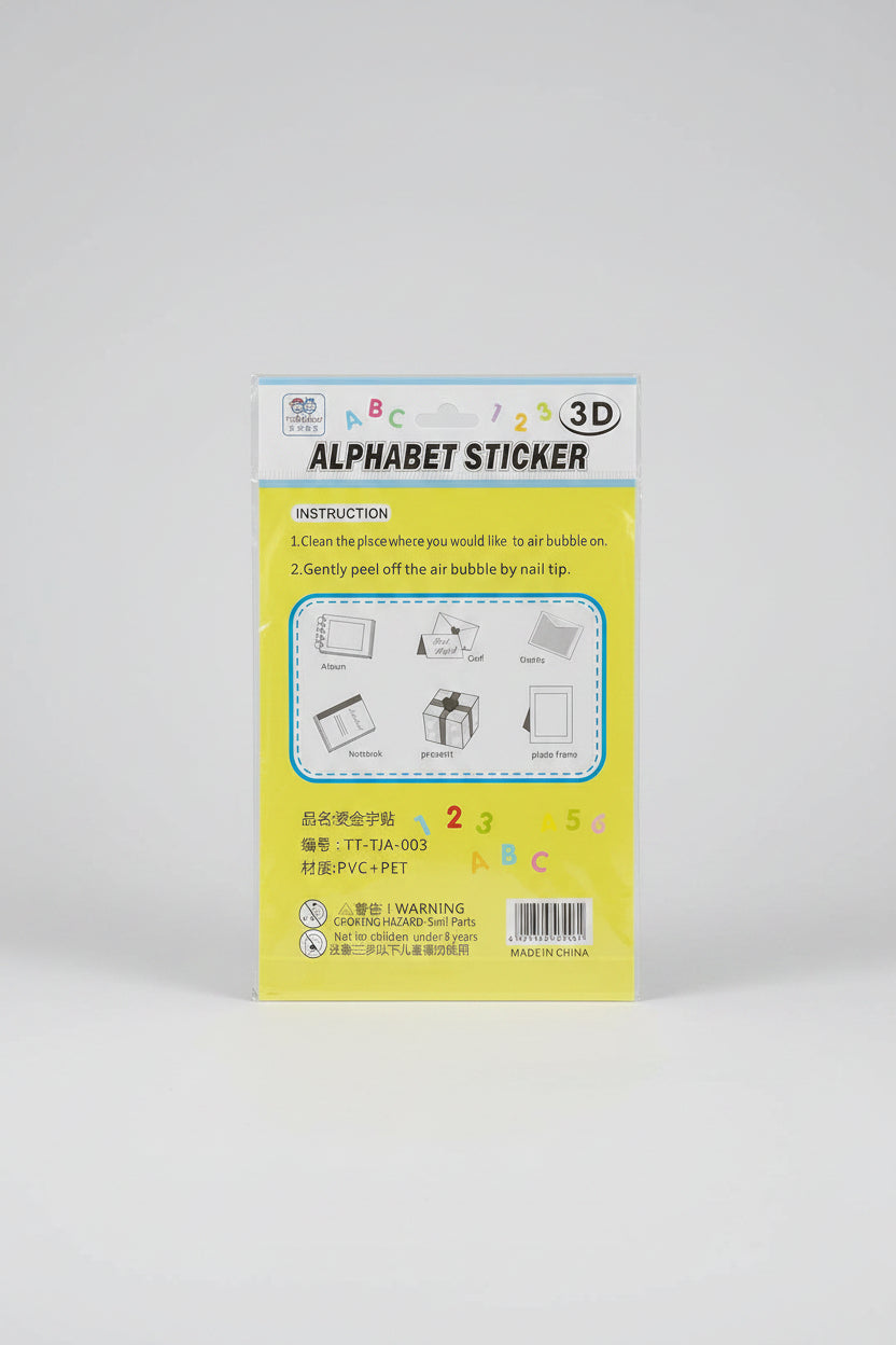 TT JEWELRY 3D NUMBER STICKERS
