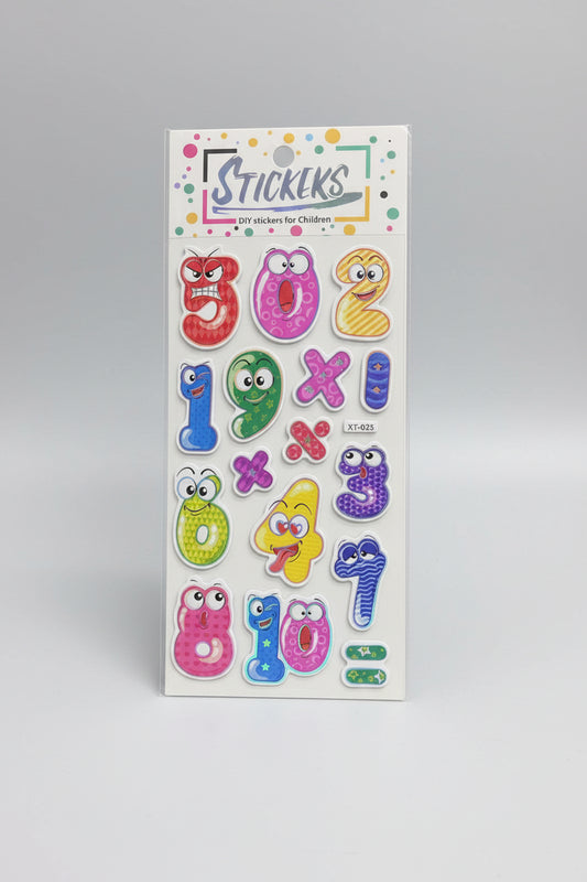 DIY  CARTOON NUMBER STICKERS