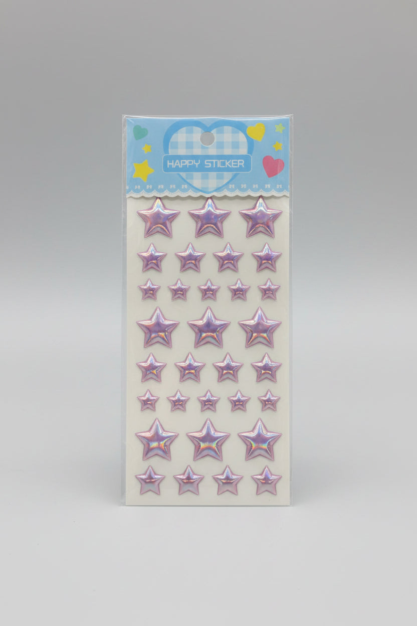 HAPPY STICKERS HOLOGRAPHIC STAR STICKERS