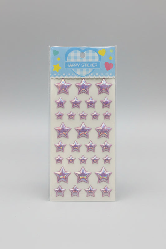 HAPPY STICKERS HOLOGRAPHIC STAR STICKERS