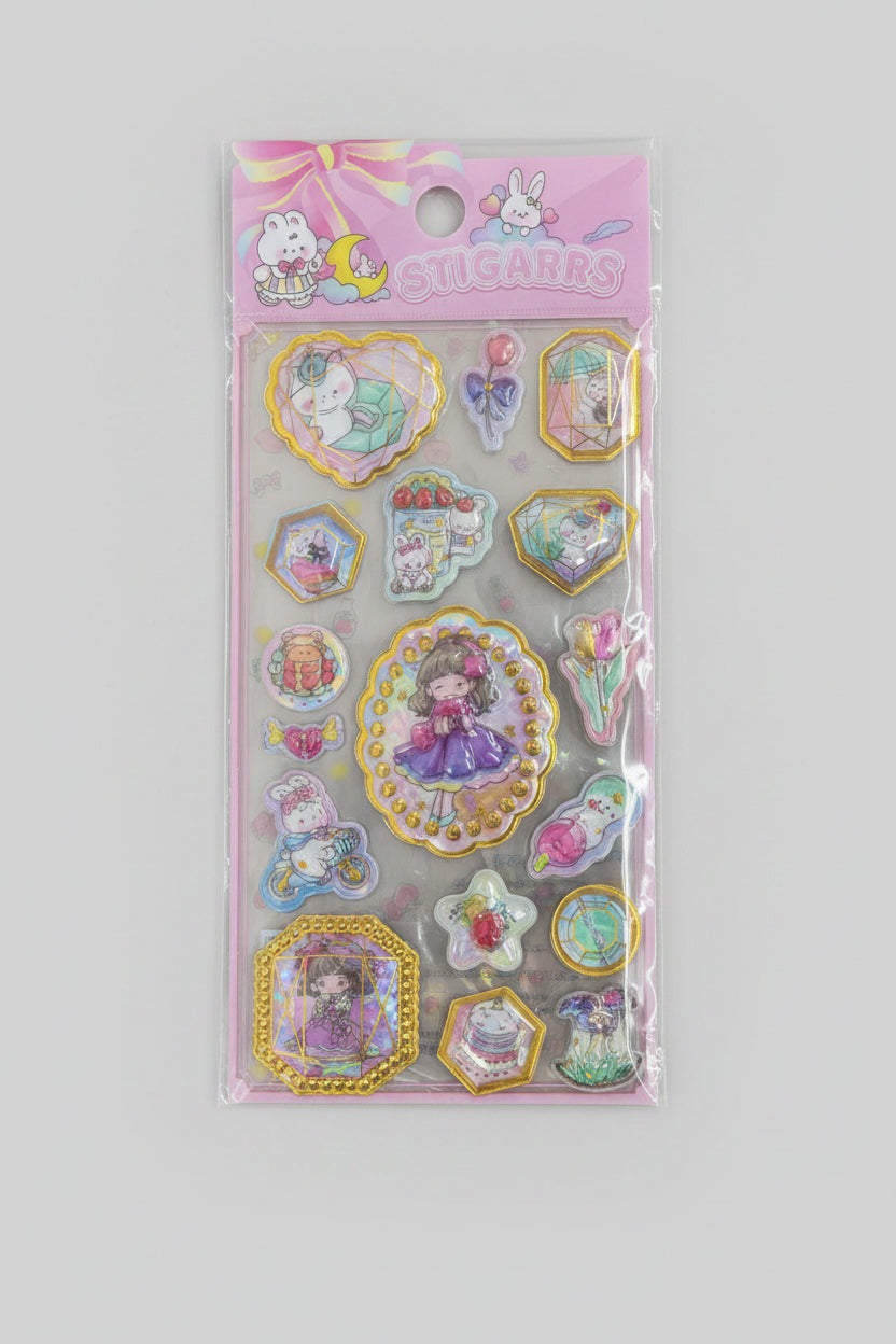 KAWAII 3D PUFFYJEWEL STICKERS