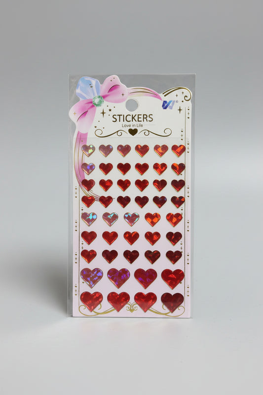 VJ LOVE IN LIFE HOLOGRAPHIC HEART STICKERS