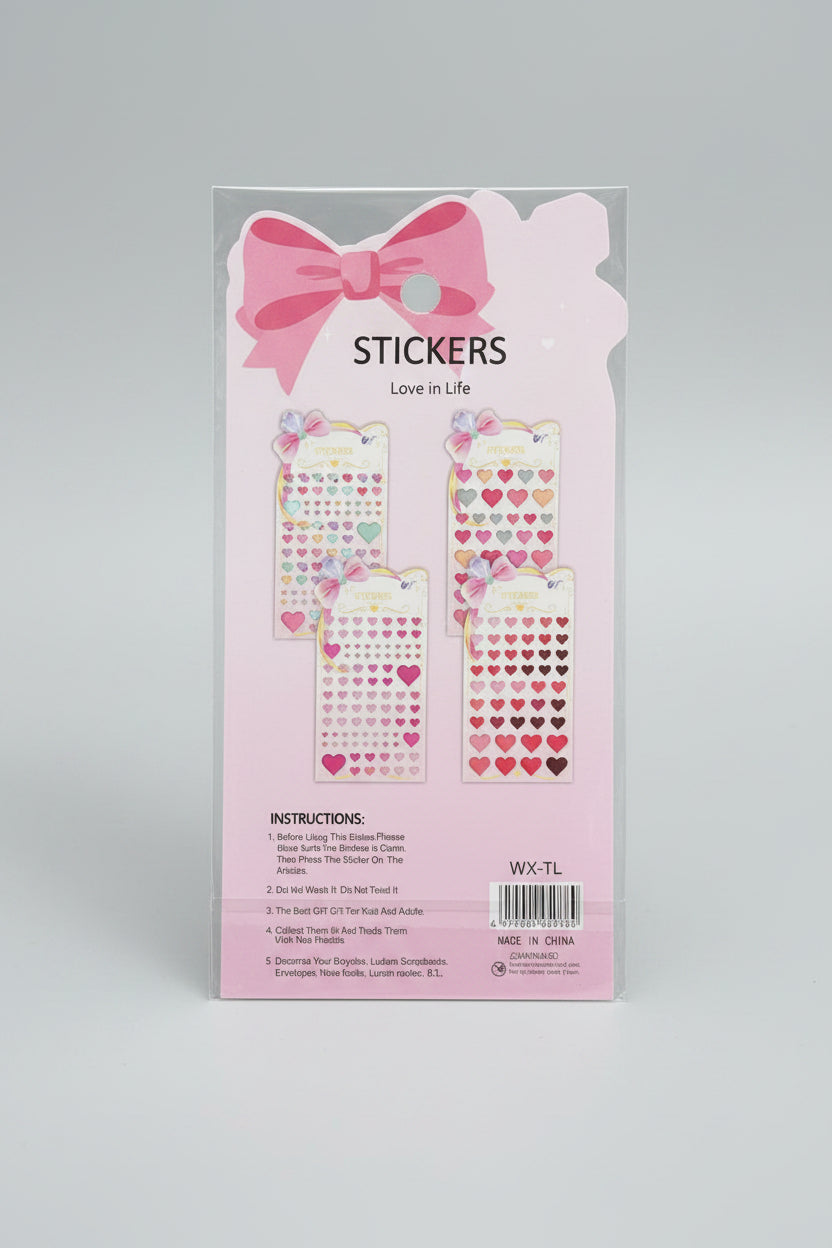VJ LOVE IN LIFE HOLOGRAPHIC HEART STICKERS