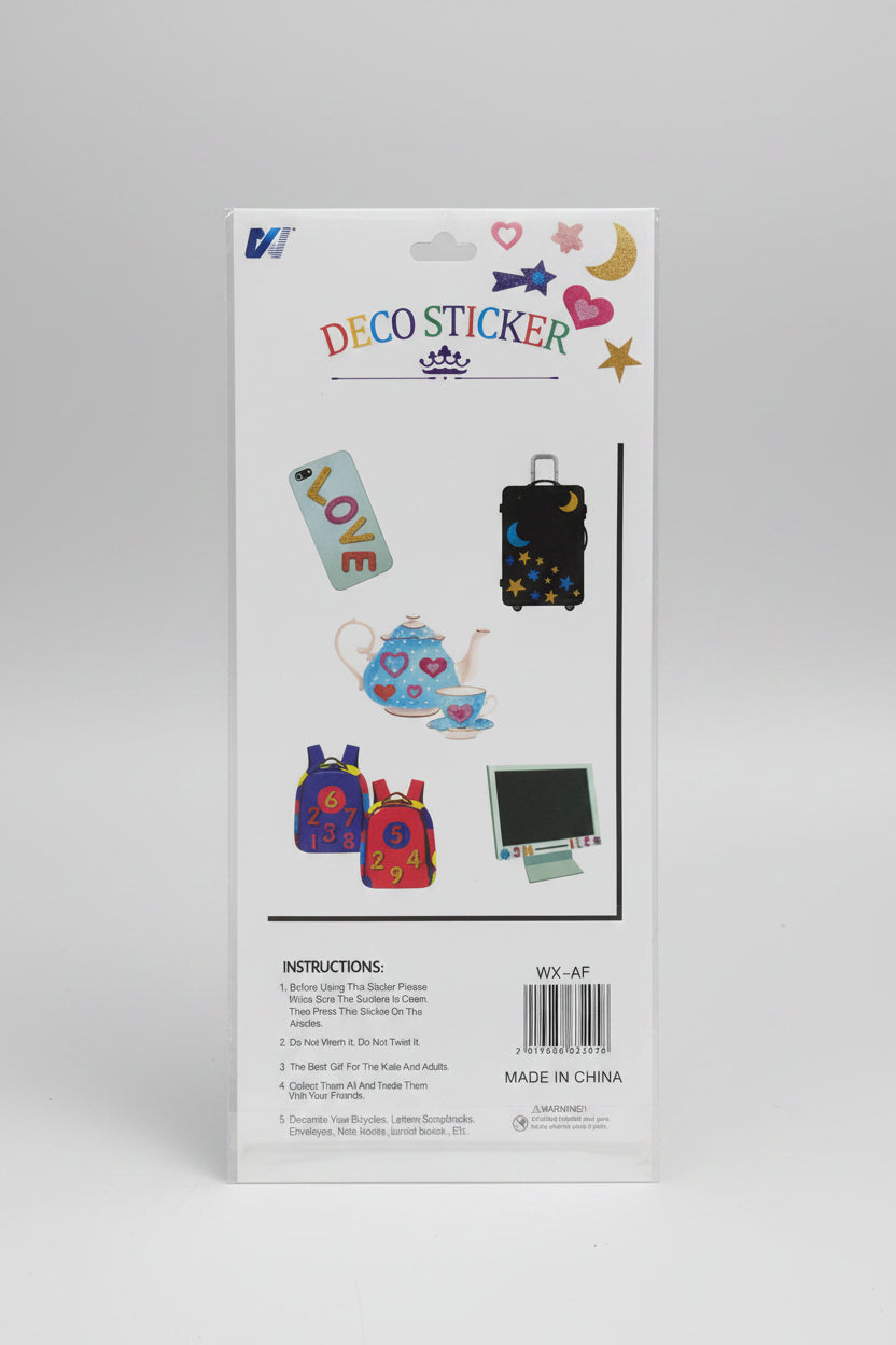 VJ DECO GLITTER STAR STICKERS