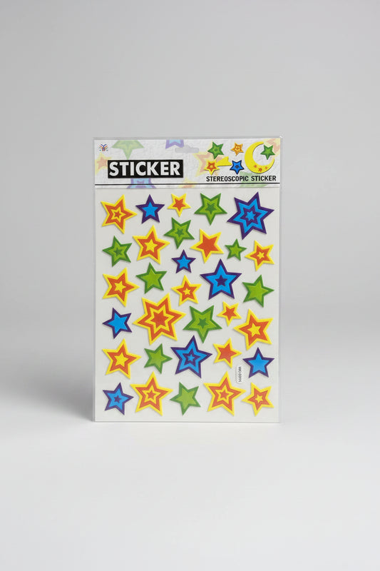 STEREOSCOPIC 3D STAR STICKERS