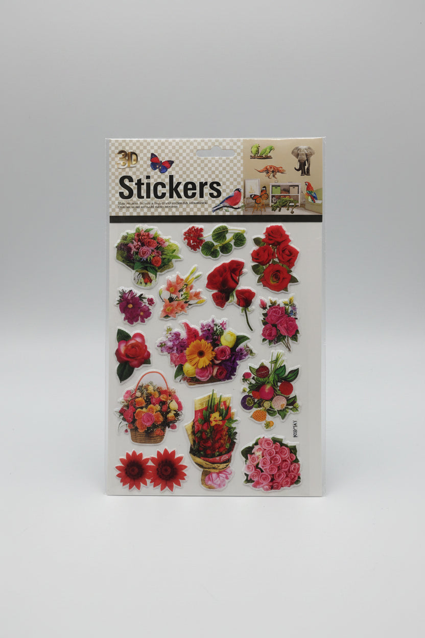 3D REALSTIC FLOWER STICKERS