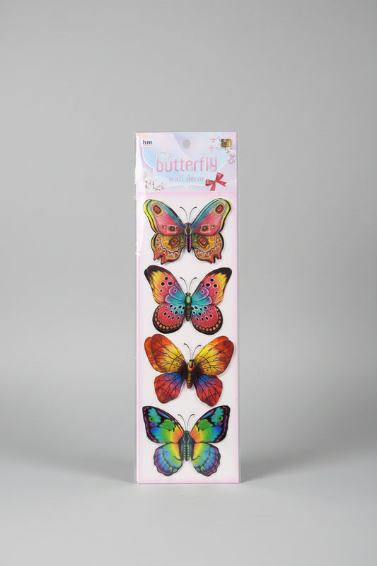 3D RAINBOW BUTTERFLY WALL STICKERS