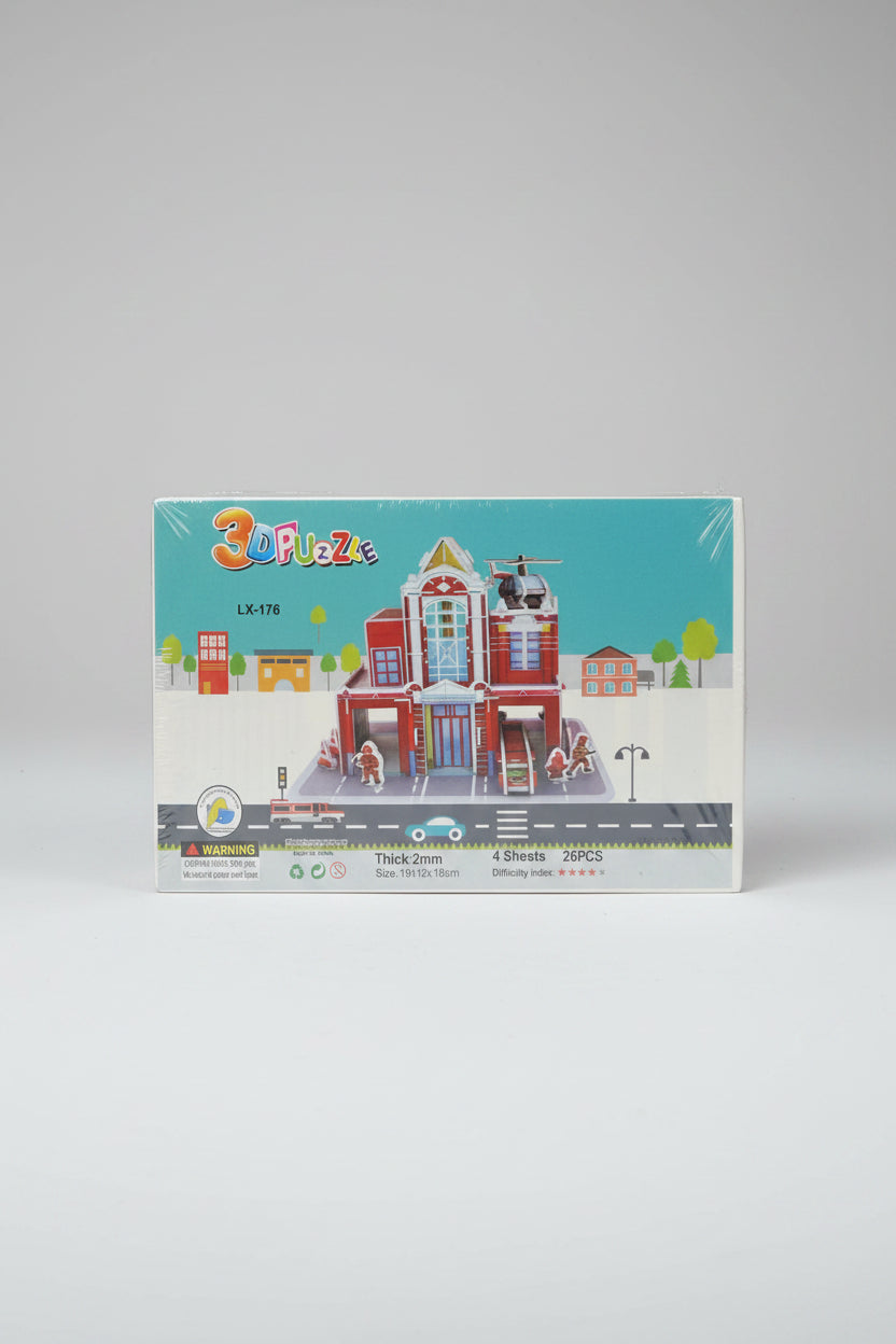 3D FIRE STATION PUZZLE DIY FOAM PUZZLE