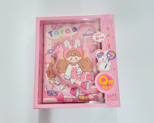 adorable kawaii "Taro" soft notebook set