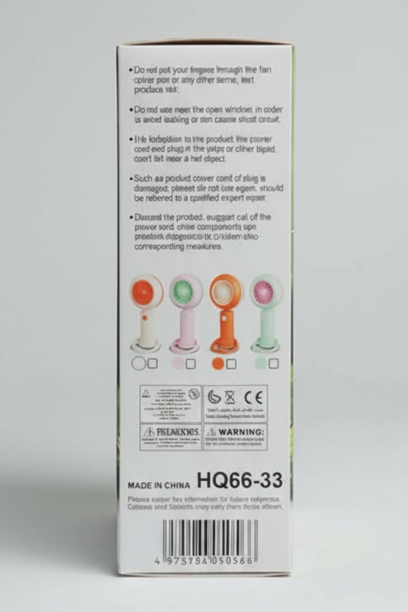 Rechargeable Mini Fan with LED Light