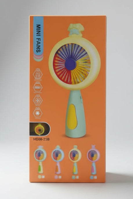 Multicolor LED Mini Handheld Fan