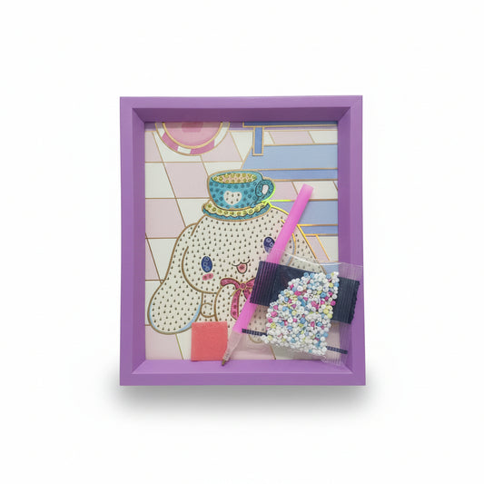 🎨 DIY Kids Diamond Painting Framed Kit – Cute Cartoon Puppy Edition
