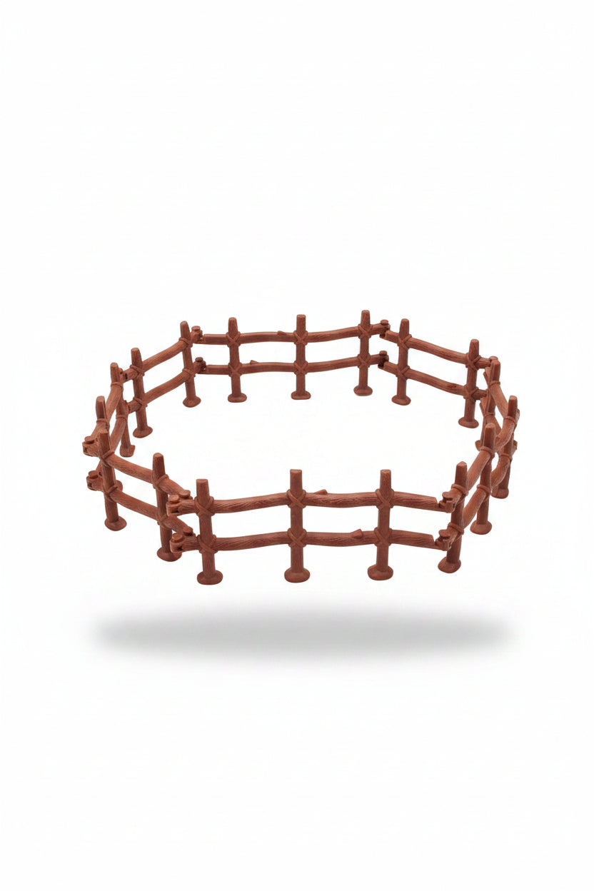 🤠 Miniature Plastic Farm Fence Toy Set