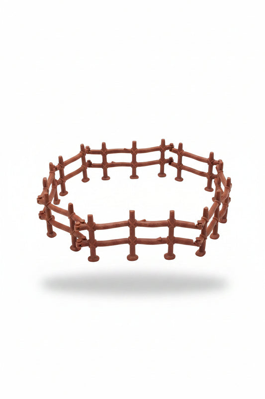 🤠 Miniature Plastic Farm Fence Toy Set