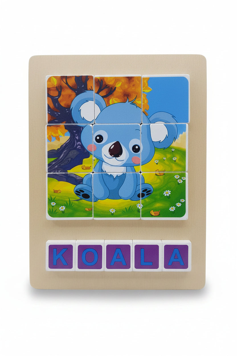 Wooden Koala Alphabet Learning Puzzle Board