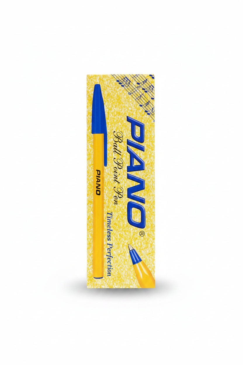 PIANO BALL POINT YELLOW BODY 10 PCS BOX