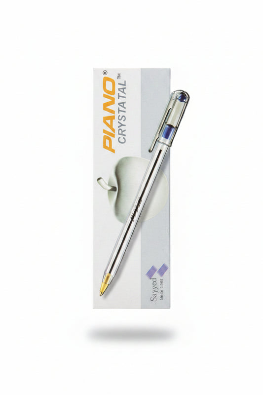 PIANO CRYSTAL BALL PEN 10 PCS BOX TRANSPARENT BODY